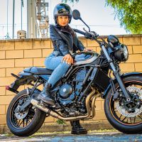 Escape compatível com Kawasaki Z 650 RS 2021-2023, Deeptone Inox, Escape completo, não legal para países da UE, com db killer removível 