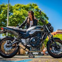 Escape compatível com Kawasaki Z 650 RS 2021-2023, M3 Inox , Escape completo, não legal para países da UE, com db killer removível 