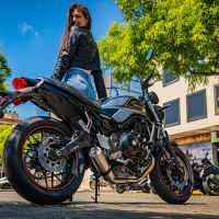 Escape compatível com Kawasaki Z 650 RS 2021-2023, M3 Inox , Escape completo, não legal para países da UE, com db killer removível 