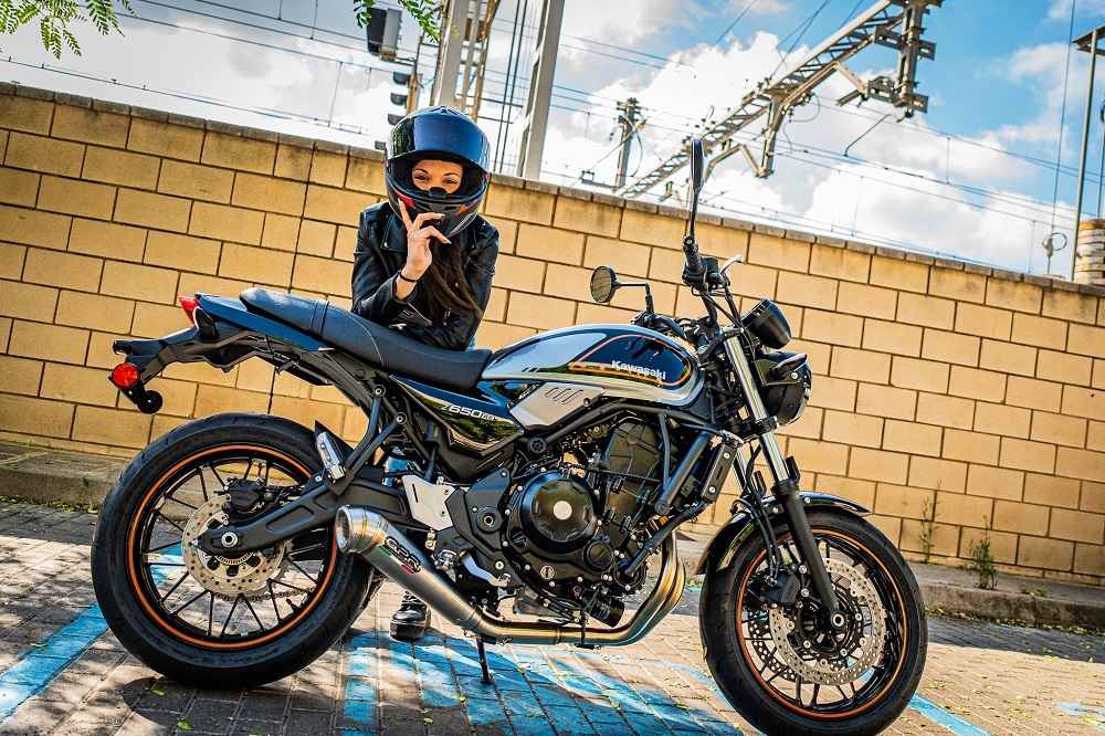 Escape compatível com Kawasaki Z 650 RS 2021-2023, Powercone Evo, Escape completo, não legal para países da UE, com db killer removível 
