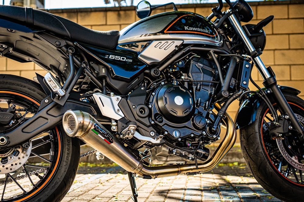 Escape compatível com Kawasaki Z 650 RS 2021-2023, Powercone Evo, Escape completo, não legal para países da UE, com db killer removível 