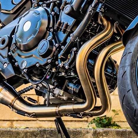 Escape compatível com Kawasaki Z 650 RS 2021-2023, M3 Inox , Escape completo, não legal para países da UE, com db killer removível 