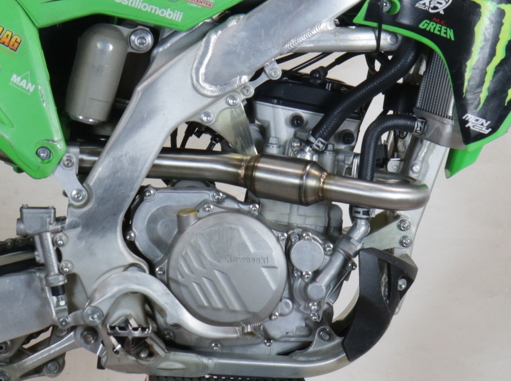 Escape compatível com Kawasaki KX 250 F 2017-2020, Pentacross Inox, Escape racing linha completa, silencioso mais coletor com dbkiller, não homologado 