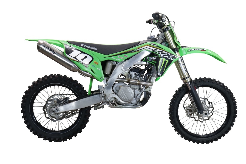 Escape compatível com Kawasaki KX 250 F 2017-2020, Pentacross Inox, Escape racing linha completa, silencioso mais coletor com dbkiller, não homologado 