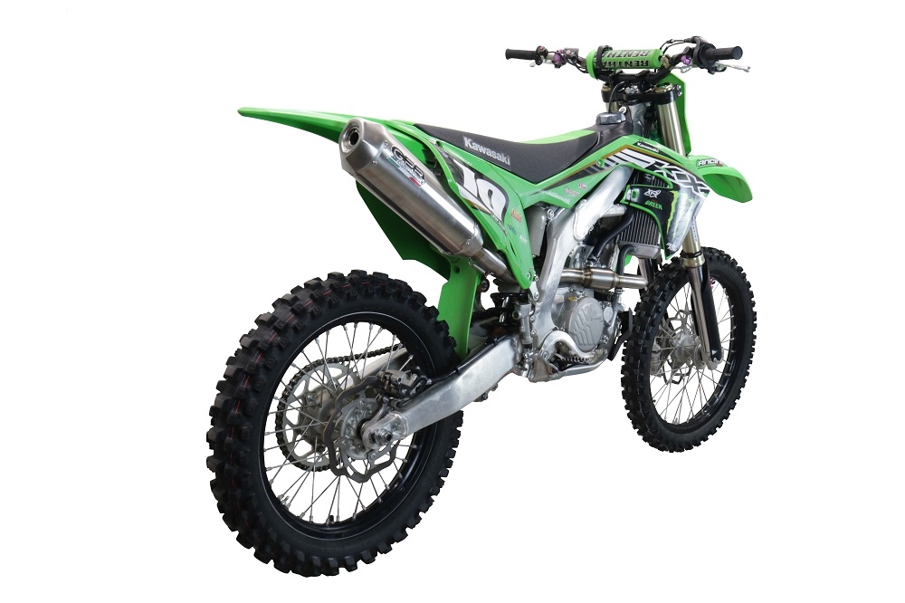 Escape compatível com Kawasaki KX 250 F 2017-2020, Pentacross Inox, Escape racing linha completa, silencioso mais coletor com dbkiller, não homologado 