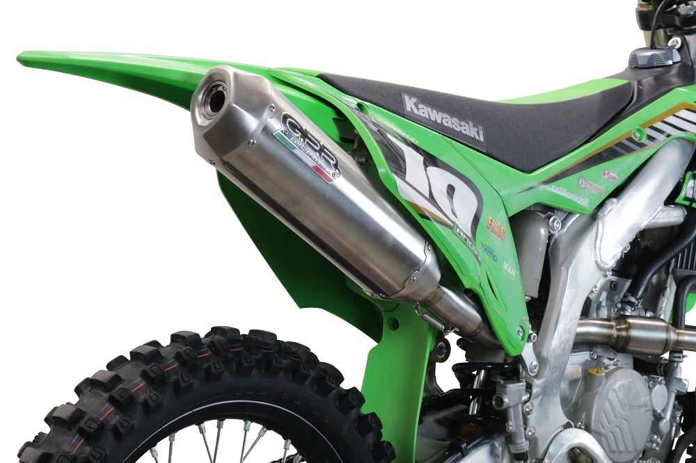 Escape compatível com Kawasaki KX 250 F 2017-2020, Pentacross Inox, Escape racing linha completa, silencioso mais coletor com dbkiller, não homologado 