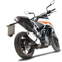 Escape compatível com Ktm Duke 250 2021-2023, Albus Evo4, Escape legal, homologado, silenciador com db killer removível e tubo de ligação específico 