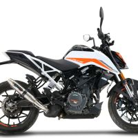Escape compatível com Ktm Duke 250 2021-2023, Deeptone Inox, Escape legal, homologado, silenciador com db killer removível e tubo de ligação específico 