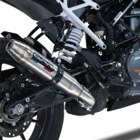 Escape compatível com Ktm Duke 250 2021-2023, Deeptone Inox, Escape legal, homologado, silenciador com db killer removível e tubo de ligação específico 