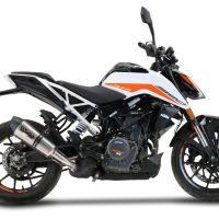 GPR escape compatível com  Ktm Duke 250 2021-2023, New Grand Prix Evo Titanium, Escape legal, homologado, silenciador com db killer removível e tubo de ligação específico 