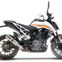 Escape compatível com Ktm Duke 125 2021-2023, M3 Inox , Escape legal, homologado, silenciador com db killer removível e tubo de ligação específico 