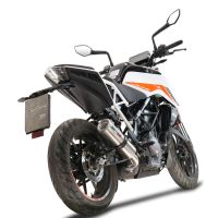 Escape compatível com Ktm Duke 125 2021-2023, M3 Inox , Escape legal, homologado, silenciador com db killer removível e tubo de ligação específico 