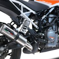 Escape compatível com Ktm Duke 125 2021-2023, M3 Inox , Escape legal, homologado, silenciador com db killer removível e tubo de ligação específico 