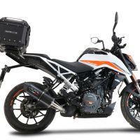 Top case maletas GPR TECH compatível com Ktm Duke 125 2017/2020 e4 Top Case Alpi-Tech em alumínio, com porta-bagagens específico em alumínio cor preto com placa específica incluída Capacidade Litros 35