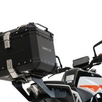 Top case maletas GPR TECH compatível com Ktm Duke 390 2021/2023 e5 Top Case Alpi-Tech em alumínio, com porta-bagagens específico em alumínio cor preto com placa específica incluída Capacidade Litros 26