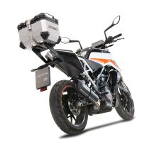 Top case maletas GPR TECH compatível com Ktm Duke 390 2021/2023 e5 Top Case Alpi-Tech em alumínio, com porta-bagagens específico em alumínio cor preto com placa específica incluída Capacidade Litros 26