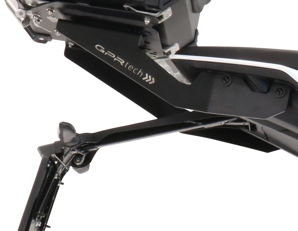 porta-malas GPR TECH compatível com Ktm Duke 250 2021/2023 e4 Placa de encaixe específica en titânio Top Case ALPITECH 35 LT / 45 LT compatível com bagageiro original, titânio com 4 pontos de ancoragem