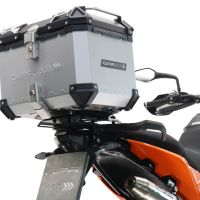 Top case maletas GPR TECH compatível com Husqvarna Norden 901 2022/2024 e5 Top Case Alpi-Tech em alumínio, cor prata com placa específica incluída Capacidade Litros 55