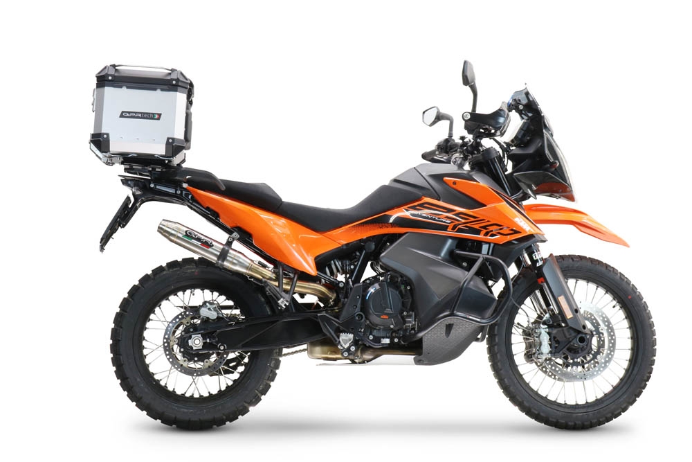 Top case maletas GPR TECH compatível com Husqvarna Norden 901 2022/2024 e5 Top Case Alpi-Tech em alumínio, cor prata com placa específica incluída Capacidade Litros 55