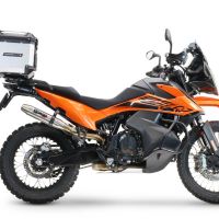 Top case maletas GPR TECH compatível com Husqvarna Norden 901 2022/2024 e5 Top Case Alpi-Tech em alumínio, cor prata com placa específica incluída Capacidade Litros 55