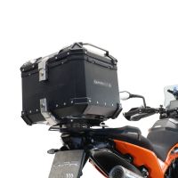 Top case maletas GPR TECH compatível com Husqvarna Norden 901 2022/2024 e5 Top Case Alpi-Tech em alumínio, cor preta com placa específica incluída Capacidade Litros 45