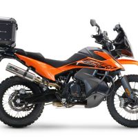 Top case maletas GPR TECH compatível com Ktm Adventure 890 - 890 R Rally 2020/2024 e5 Top Case Alpi-Tech em alumínio, cor preta com placa específica incluída Capacidade Litros 45