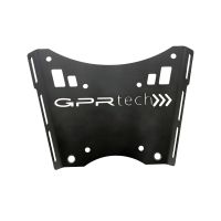GPR TECH compatível com Ktm Lc 8 Adventure 1190 2013 Placa de encaixe específica en titânio Top Case ALPITECH 35/55 LT compatível com bagageiro original, titânio com 4 pontos de ancoragem