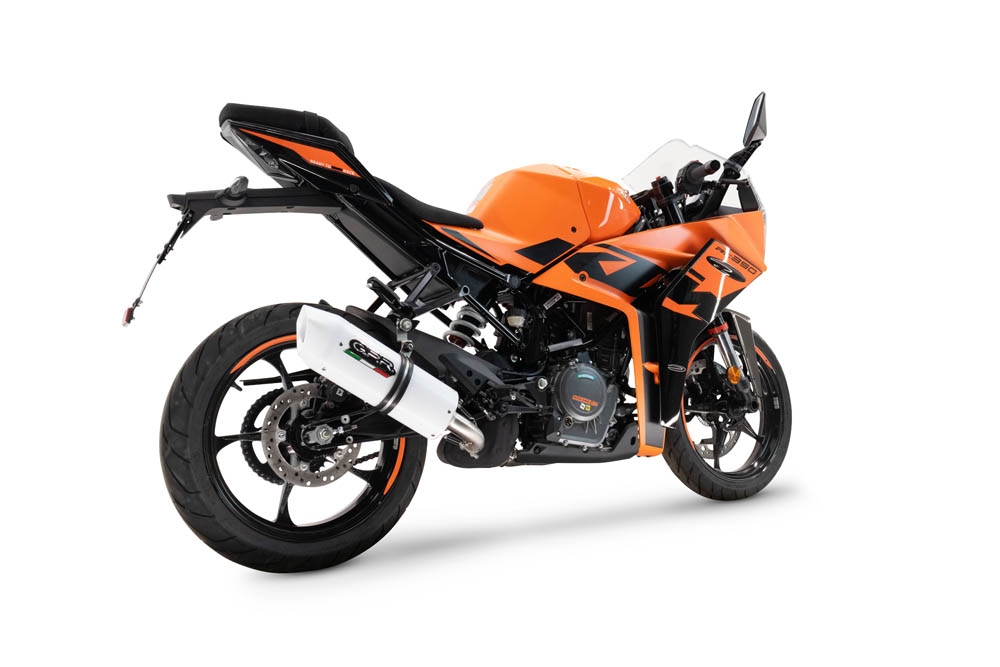 Escape compatível com Ktm Rc 390 2022-2024, Albus Evo4, Escape legal, homologado, silenciador com db killer removível e tubo de ligação específico 