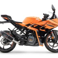 Escape compatível com Ktm Rc 390 2022-2024, Furore Evo4 Nero, Escape legal, homologado, silenciador com db killer removível e tubo de ligação específico 