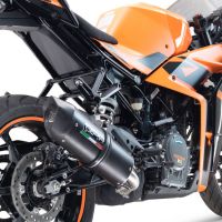 Escape compatível com Ktm Rc 390 2022-2024, Furore Evo4 Nero, Escape legal, homologado, silenciador com db killer removível e tubo de ligação específico 
