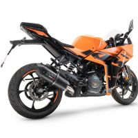 Escape compatível com Ktm Rc 390 2022-2024, Furore Evo4 Nero, Escape legal, homologado, silenciador com db killer removível e tubo de ligação específico 
