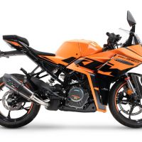 GPR escape compatível com  Ktm Rc 390 2022-2024, New Grand Prix Evo Titanium, Escape legal, homologado, silenciador com db killer removível e tubo de ligação específico 
