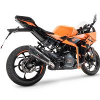 GPR escape compatível com  Ktm Rc 125 2021-2024, New Grand Prix Evo Titanium, Escape legal, homologado, silenciador com db killer removível e tubo de ligação específico 