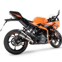 Escape compatível com Ktm Rc 125 2021-2024, M3 Inox , Escape legal, homologado, silenciador com db killer removível e tubo de ligação específico 