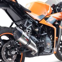 Escape compatível com Ktm Rc 125 2021-2024, M3 Inox , Escape legal, homologado, silenciador com db killer removível e tubo de ligação específico 
