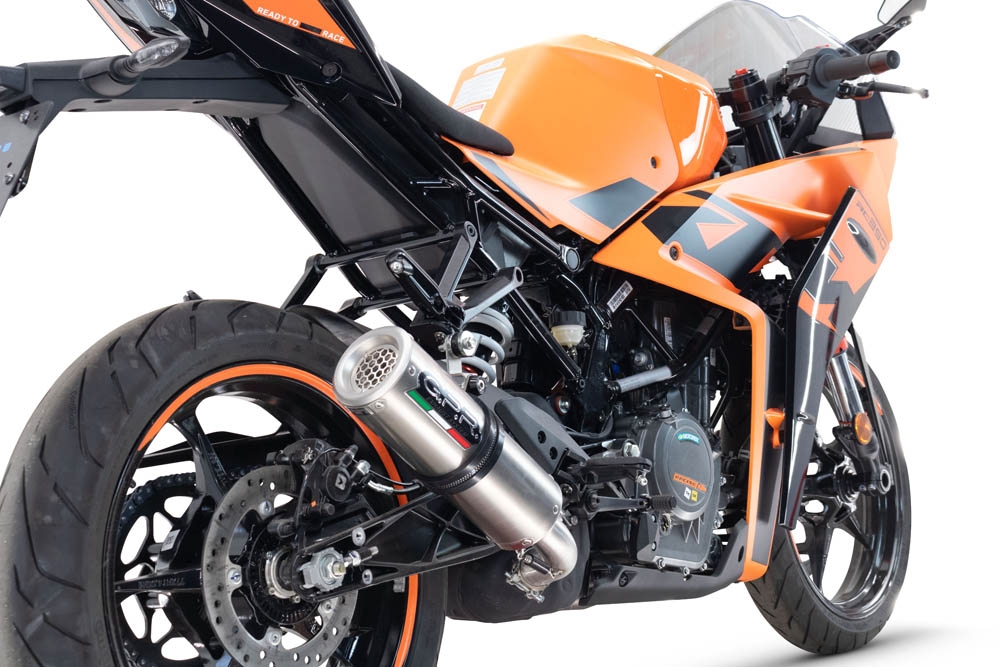 Escape compatível com Ktm Rc 390 2022-2024, M3 Inox , Sistema racing Silencioso com tubo de ligação,com db killer removível 