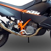 Escape compatível com Ktm Lc8 950 Adventure - S 2003-2007, Hyper Sonic Inox, Sistema homologado,legal, linha completa, incluindo db killer removível mais coletor 