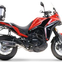 GPR TECH compatível com Moto Morini X-CAPE 650 2021/2024 e5 Top Case Alpi-Tech em alumínio, cor prata com placa específica incluída Capacidade Litros 45