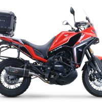GPR TECH compatível com Moto Morini X-CAPE 650 2021/2024 e5 Top Case Alpi-Tech em alumínio, cor preta com placa específica incluída Capacidade Litros 55