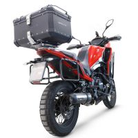 GPR TECH compatível com Moto Morini X-CAPE 650 2021/2024 e5 Top Case Alpi-Tech em alumínio, cor preta com placa específica incluída Capacidade Litros 55