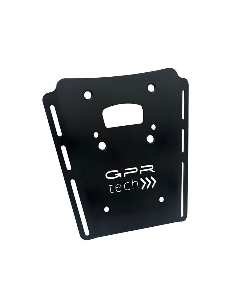 GPR TECH compatível com Moto Morini X-CAPE 650 2021/2024 e5 Placa de encaixe específica Top Case ALPITECH 35-45-55 LT compatível com bagageiro original, aço inox com 4 pontos de ancoragem