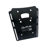GPR TECH compatível com Moto Morini X-CAPE 650 2021/2024 e5 Placa de encaixe específica Top Case ALPITECH 35-45-55 LT compatível com bagageiro original, aço inox com 4 pontos de ancoragem