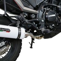 Escape compatível com Moto Morini X-CAPE 650 2021-2024, Albus Ceramic, Sistema homologado con coletor semi-completo, incluindo db killer removível e tubo de ligação 