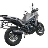Escape compatível com Moto Morini X-CAPE 650 2021-2024, Furore Evo4 Nero, Sistema homologado con coletor semi-completo, incluindo db killer removível e tubo de ligação 
