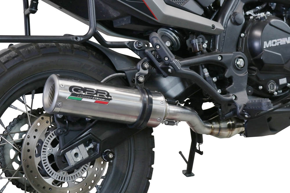 Escape compatível com Moto Morini X-CAPE 650 2021-2024, M3 Inox , Sistema homologado con coletor semi-completo, incluindo db killer removível e tubo de ligação 
