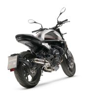 Escape compatível com Moto Morini Seiemmezzo Str 2022-2024, Deeptone Inox, Sistema homologado con coletor semi-completo, incluindo db killer removível e tubo de ligação 