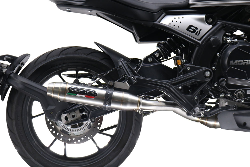 Escape compatível com Moto Morini Seiemmezzo Str 2022-2024, Deeptone Inox, Sistema homologado con coletor semi-completo, incluindo db killer removível e tubo de ligação 