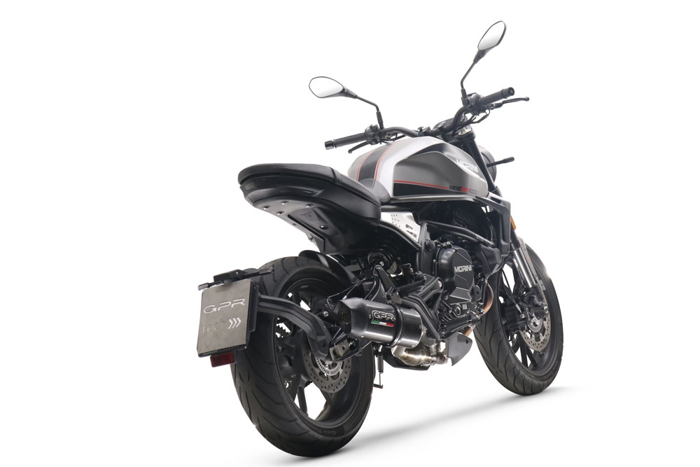 Escape compatível com Moto Morini Seiemmezzo Str 2022-2024, Furore Evo4 Nero, Sistema homologado con coletor semi-completo, incluindo db killer removível e tubo de ligação 
