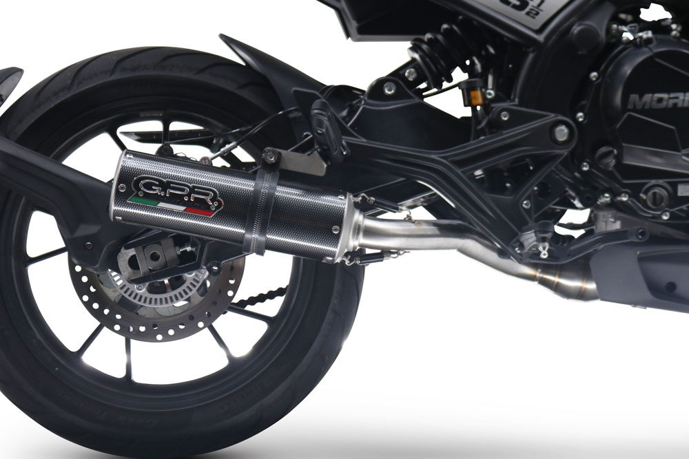 Escape compatível com Moto Morini Seiemmezzo Str 2022-2024, M3 Poppy , Sistema homologado con coletor semi-completo, incluindo db killer removível e tubo de ligação 