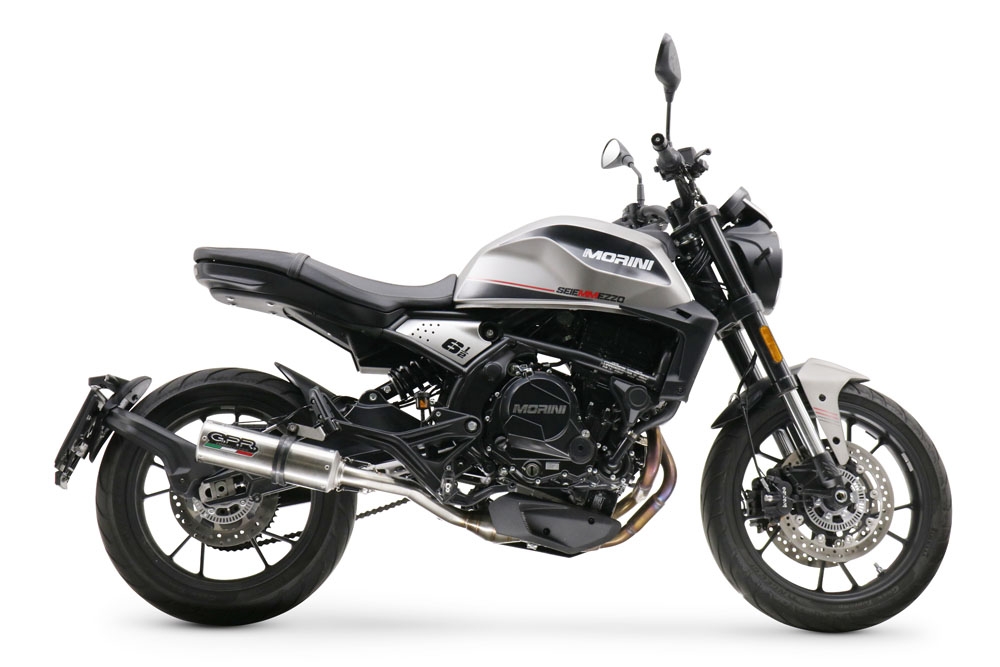 Escape compatível com Moto Morini Seiemmezzo Scr 2022-2024, M3 Inox , Sistema homologado con coletor semi-completo, incluindo db killer removível e tubo de ligação 